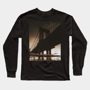 Manhattan Bridge Reflection Long Sleeve T-Shirt